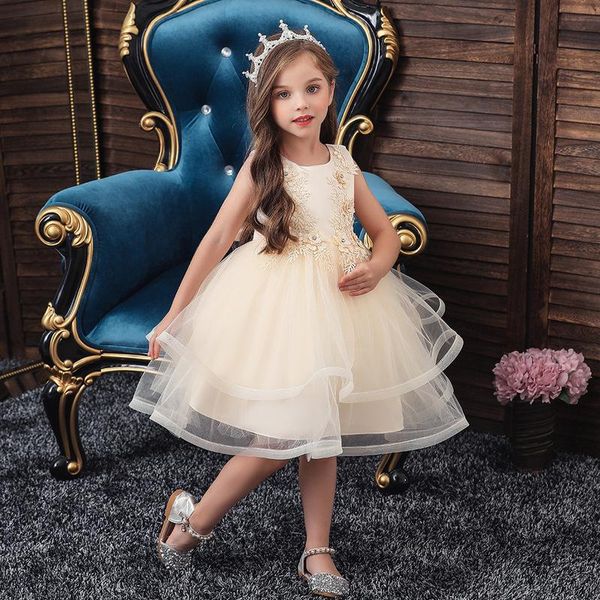 girl's dresses flower girls dress illusion appliques bow crystal embroidery tulle lace knee-length luxury purple kids party princess go, Red;yellow
girl's dresses flower girls dress illusion appliques bow crystal embroidery tulle lace knee-length luxury purple kids party princess go, Red;yellow