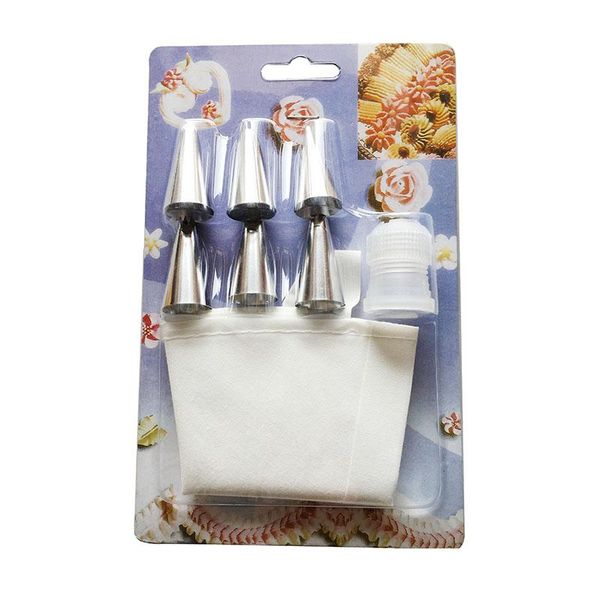 cake tools 6pc nozzle +converter +pastry bag dessert decorators decorating icing piping tips sugarcraft baking a202
cake tools 6pc nozzle +converter +pastry bag dessert decorators decorating icing piping tips sugarcraft baking a202