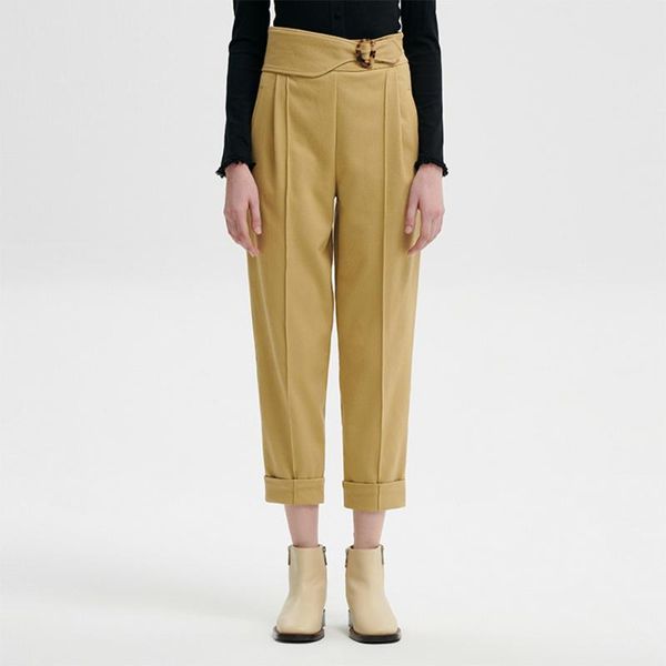 women's pants & capris 2021 autumn winter brand designer women slim high waist female chic business casual long trousers, Black;white
women's pants & capris 2021 autumn winter brand designer women slim high waist female chic business casual long trousers, Black;white