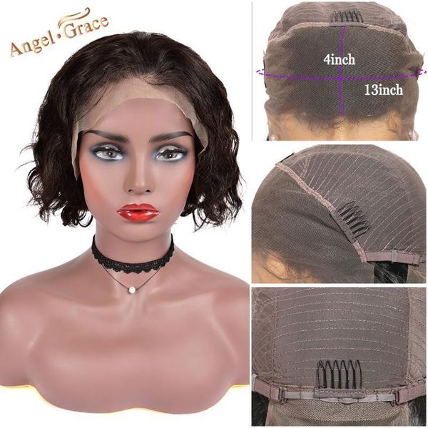 angel grace body wave bob 13*4 lace front wig brazilian 100% human hair wigs for women pre plucked with baby hair1, Black;brown
angel grace body wave bob 13*4 lace front wig brazilian 100% human hair wigs for women pre plucked with baby hair1, Black;brown