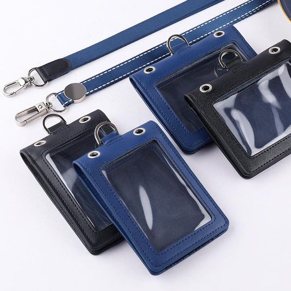 card holders 1pc leather material double sleeve id badge case clear bank clip holder accessories, Brown;gray 
card holders 1pc leather material double sleeve id badge case clear bank clip holder accessories, Brown;gray