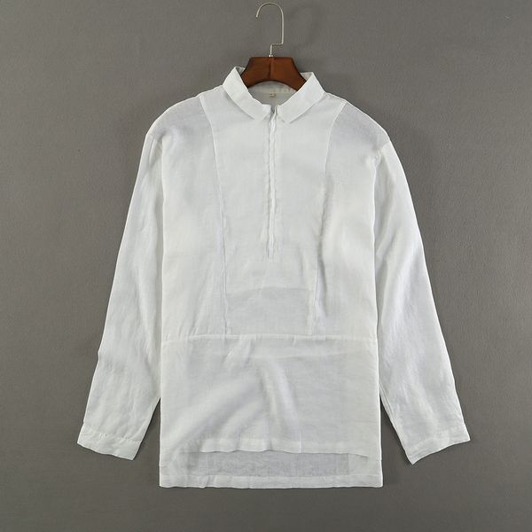 men's t-shirts unique design linen casual and business closure-type-zipper long sleeve shirt mens loose large size camisa a91d, White;black
men's t-shirts unique design linen casual and business closure-type-zipper long sleeve shirt mens loose large size camisa a91d, White;black