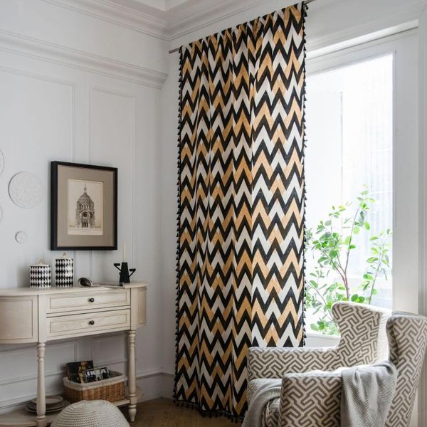curtain & drapes finished cotton and linen printing american black tassel bohemian style ripple golden kitchen
curtain & drapes finished cotton and linen printing american black tassel bohemian style ripple golden kitchen