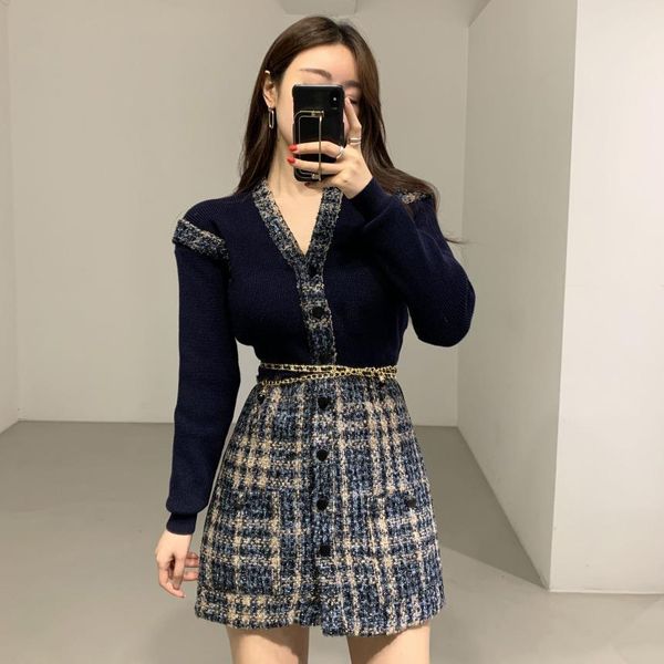 women dresses v neck sashes knitted sweater tweed dress korean style autumn vintage office vestidos cortos enteritos largos de mujer, Black;gray
women dresses v neck sashes knitted sweater tweed dress korean style autumn vintage office vestidos cortos enteritos largos de mujer, Black;gray