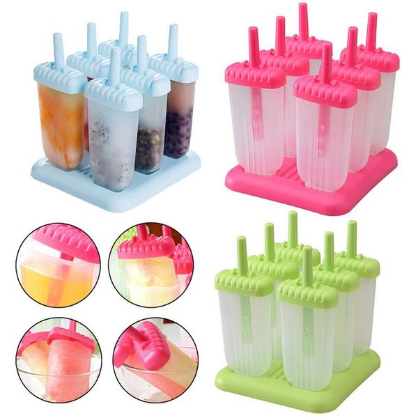 6pcs/set diy ice lolly cream molds tray rectangle shaped pops stick makers mould baking moulds
6pcs/set diy ice lolly cream molds tray rectangle shaped pops stick makers mould baking moulds