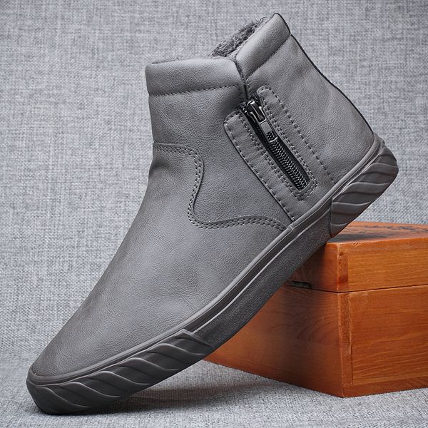 2021 Winter Men Boots Shoes Men Plush Inside Slip-On High Tops Warm Leather Casual Shoes Thick Leather Snow Boots, Black
2021 Winter Men Boots Shoes Men Plush Inside Slip-On High Tops Warm Leather Casual Shoes Thick Leather Snow Boots, Black