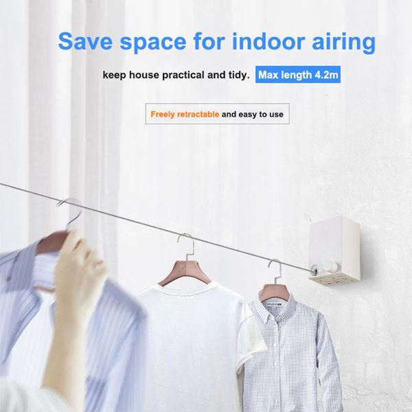 hangers & racks retractable wall clothesline stainless steel heavy duty laundry hanger drying rope no-drilling indoor clothes lines
hangers & racks retractable wall clothesline stainless steel heavy duty laundry hanger drying rope no-drilling indoor clothes lines