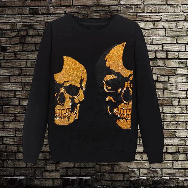 men's hoodies & sweatshirts autumn and winter brand rhinestone skull chic pure cotton hoodie luxury warm star same style plus size, Black
men's hoodies & sweatshirts autumn and winter brand rhinestone skull chic pure cotton hoodie luxury warm star same style plus size, Black