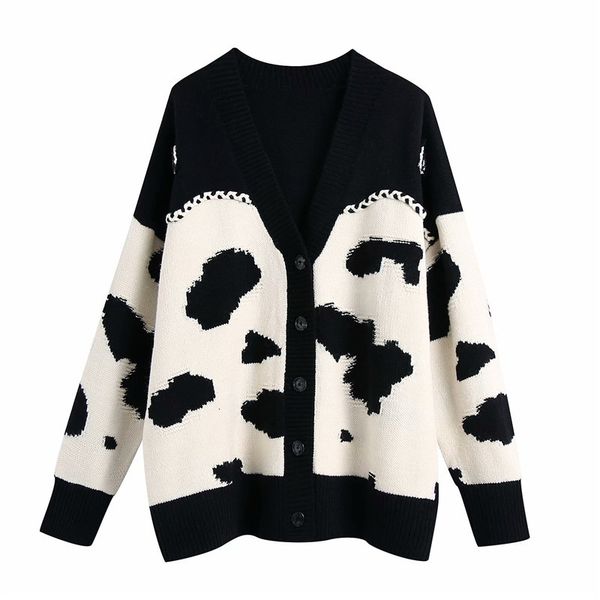 women's knits & tees women vintage animal knitted za long loose cardigans outwear female casual single breasted sleeve v-neck swea, White
women's knits & tees women vintage animal knitted za long loose cardigans outwear female casual single breasted sleeve v-neck swea, White