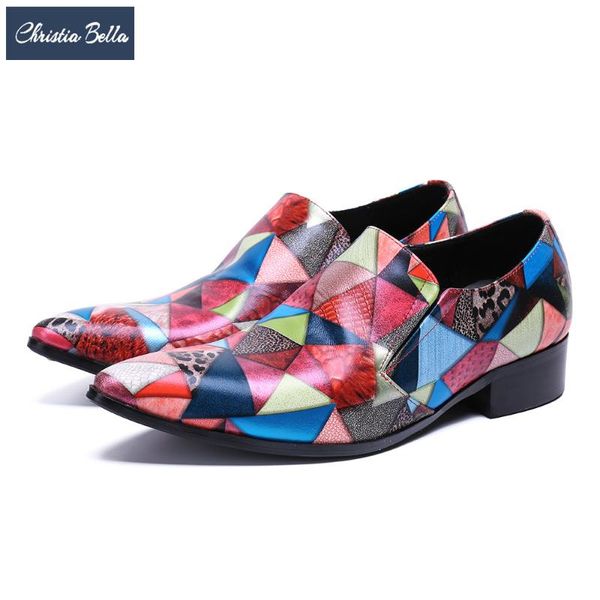 dress shoes christia bella designer multicolor printing men fashion pointed toe party banquet formal plus size, Black
dress shoes christia bella designer multicolor printing men fashion pointed toe party banquet formal plus size, Black