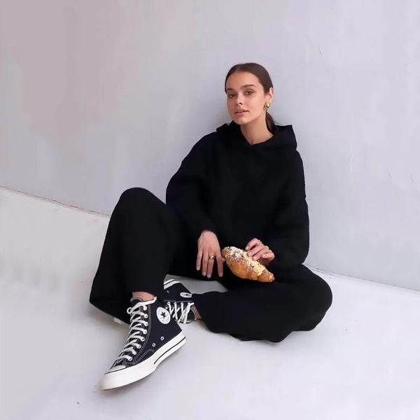 women sweater sets hooded long pants solid loose sport female jumpers sleeve wide leg trousers causal women's two piece, White
women sweater sets hooded long pants solid loose sport female jumpers sleeve wide leg trousers causal women's two piece, White