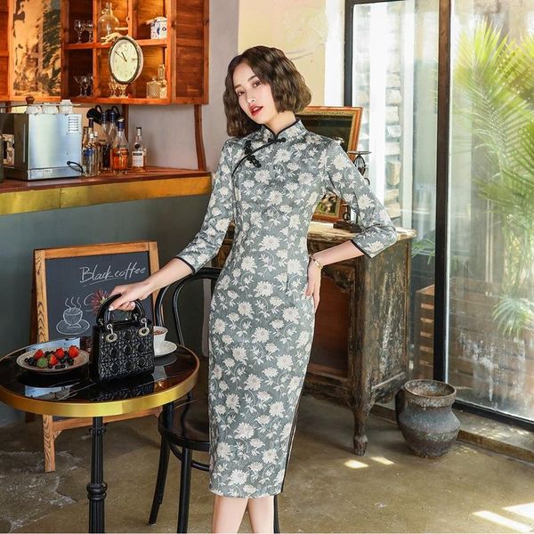 ethnic clothing grey short print flower cheongsam oversize 3xl slim chinese traditional dress vintage button qipao party prom vestidos, Red
ethnic clothing grey short print flower cheongsam oversize 3xl slim chinese traditional dress vintage button qipao party prom vestidos, Red