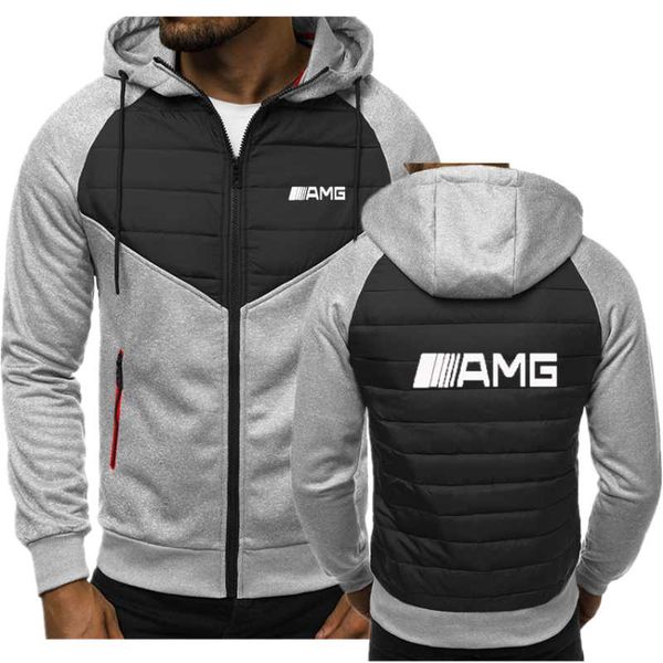 men's vests - amg 2021 autumn and winter jacket hooded casual zipper sweater sportswear fashion hoodie, Black;white
men's vests - amg 2021 autumn and winter jacket hooded casual zipper sweater sportswear fashion hoodie, Black;white