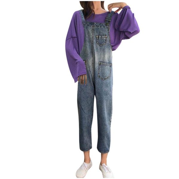 women's jumpsuits & rompers womail streetwear women denim overalls belted pockets casual jumpsuit ropa de verano mujer 2021, Black;white
women's jumpsuits & rompers womail streetwear women denim overalls belted pockets casual jumpsuit ropa de verano mujer 2021, Black;white