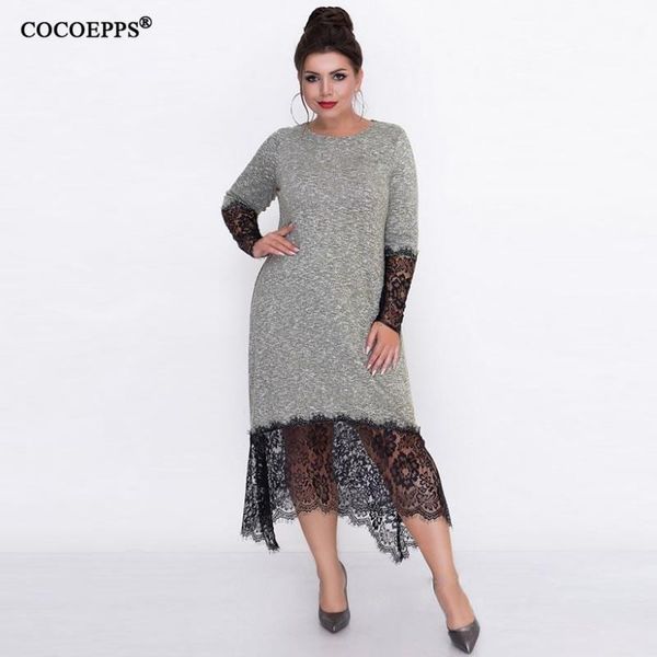 casual dresses 6xl 2021 autumn winter plus size long dress women big sizes lace bodycon female elegant party office vestidos, Black;gray
casual dresses 6xl 2021 autumn winter plus size long dress women big sizes lace bodycon female elegant party office vestidos, Black;gray
