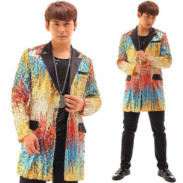 men's suits & blazers men designs multicolour sequin stage costumes for singers blazer dance clothes jacket star style dress punk fashi, White;black
men's suits & blazers men designs multicolour sequin stage costumes for singers blazer dance clothes jacket star style dress punk fashi, White;black
