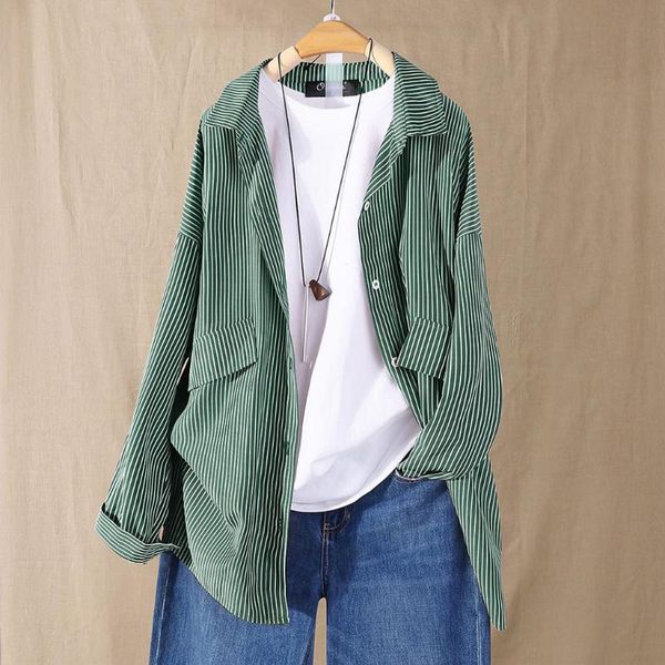 women's blouses & shirts plus size 5xl womens autumn blouse 2021 striped vintage button down long sleeve blusas cardigans winter loose, White
women's blouses & shirts plus size 5xl womens autumn blouse 2021 striped vintage button down long sleeve blusas cardigans winter loose, White