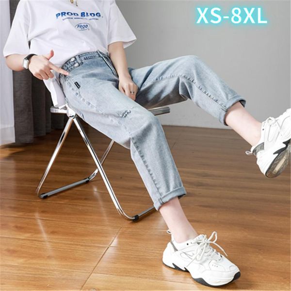 women's jeans fashion woman's stretch loose cropped ripped pants for women high waist plus size 8xl harem boyfriend, Blue
women's jeans fashion woman's stretch loose cropped ripped pants for women high waist plus size 8xl harem boyfriend, Blue