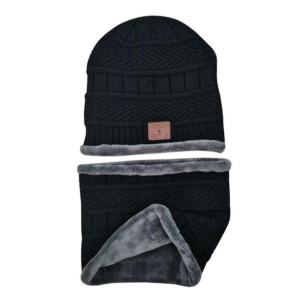beanie/skull caps plush ribbed knitted men women beanies bib sets cashmere warm outdoor western style breathable foldable winter ladies skul, Blue;gray
