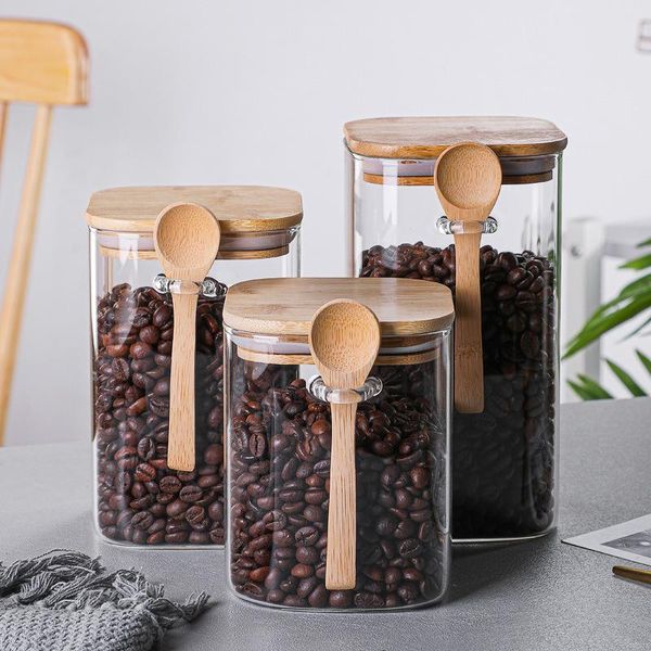 storage bottles & jars high borosilicate square sealed tank transparent glass coffee bean with spoon
storage bottles & jars high borosilicate square sealed tank transparent glass coffee bean with spoon
