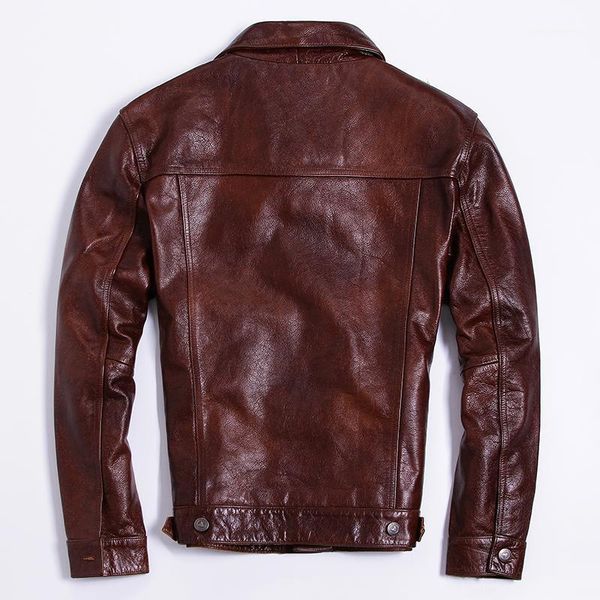 genuine avirex leather jacket man casual cowhide real coat lapel slim fit short brown for male men's & faux, Black
genuine avirex leather jacket man casual cowhide real coat lapel slim fit short brown for male men's & faux, Black