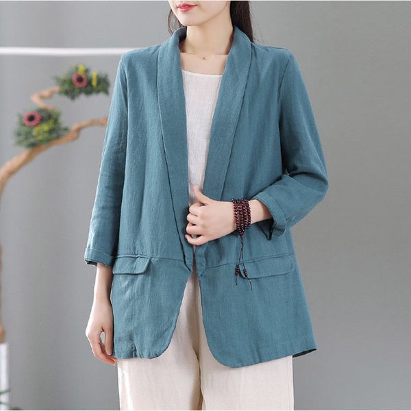 background literature 2021 spring cotton linen suit long sleeve cardigan woman's jacket short thin blazer y1462 u1ts, White;black
background literature 2021 spring cotton linen suit long sleeve cardigan woman's jacket short thin blazer y1462 u1ts, White;black