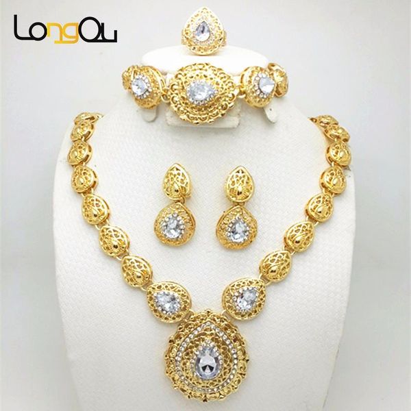 earrings & necklace women wedding african beads accessories crystal gold-color hollow out big choker earring ring bracelet jewelry set, Silver
earrings & necklace women wedding african beads accessories crystal gold-color hollow out big choker earring ring bracelet jewelry set, Silver