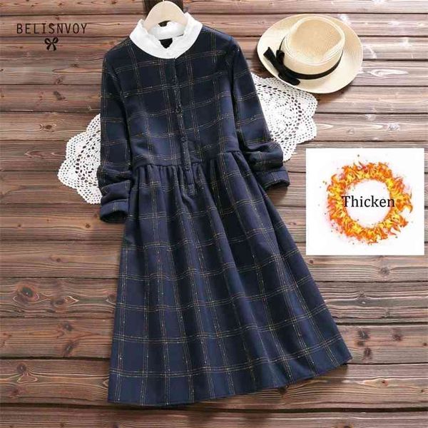 thicken korean version colorful plaid lace stitching stand collar long sleeve mori girl dress female autumn wemen clothing 210520, Black;gray
thicken korean version colorful plaid lace stitching stand collar long sleeve mori girl dress female autumn wemen clothing 210520, Black;gray