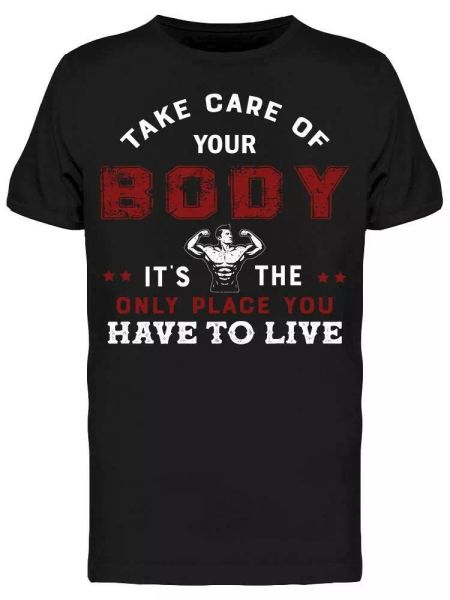 take care of your body quote. tee men's -image by shutterstock, White;black
take care of your body quote. tee men's -image by shutterstock, White;black