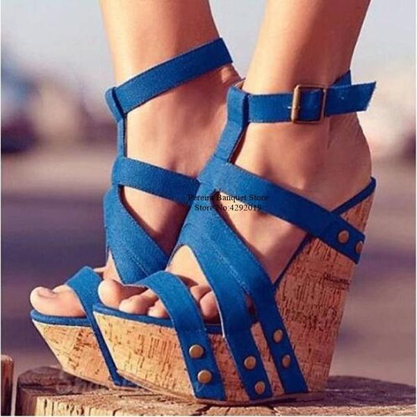 wooden high platform wedge sandals blue strap peep toe studded shoes 2021 hollow buckle summer big size, Black
wooden high platform wedge sandals blue strap peep toe studded shoes 2021 hollow buckle summer big size, Black