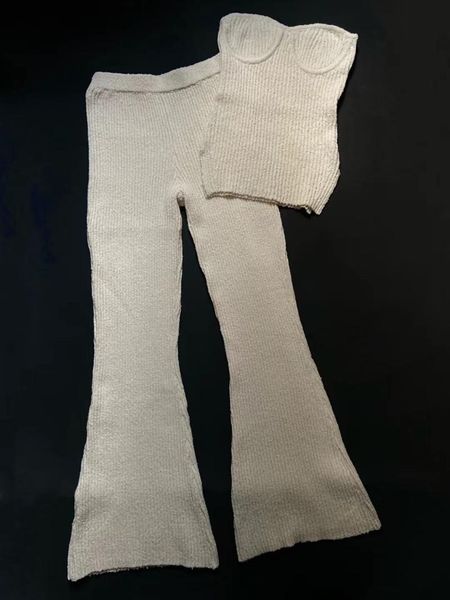 women's two piece pants 2021 women fashion knitted suit tube + trousers 2-piece set 1013, White
women's two piece pants 2021 women fashion knitted suit tube + trousers 2-piece set 1013, White