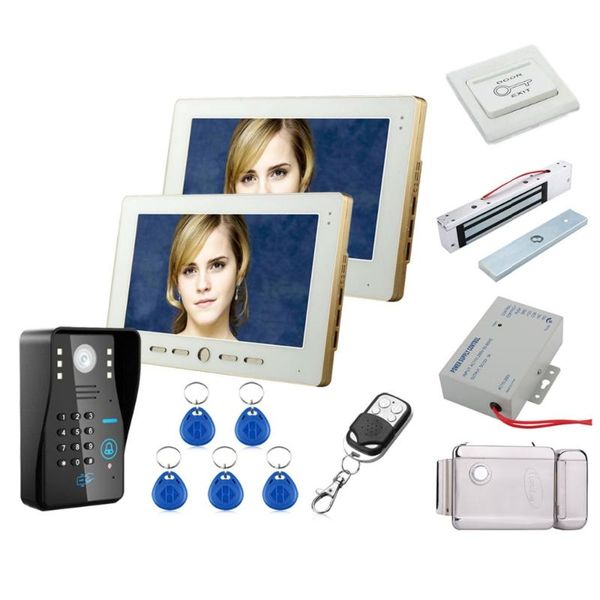 home security 10" 2 monitor rfid password video door phone doorbell intercom system with ir camera+electronic locks set phones
home security 10" 2 monitor rfid password video door phone doorbell intercom system with ir camera+electronic locks set phones