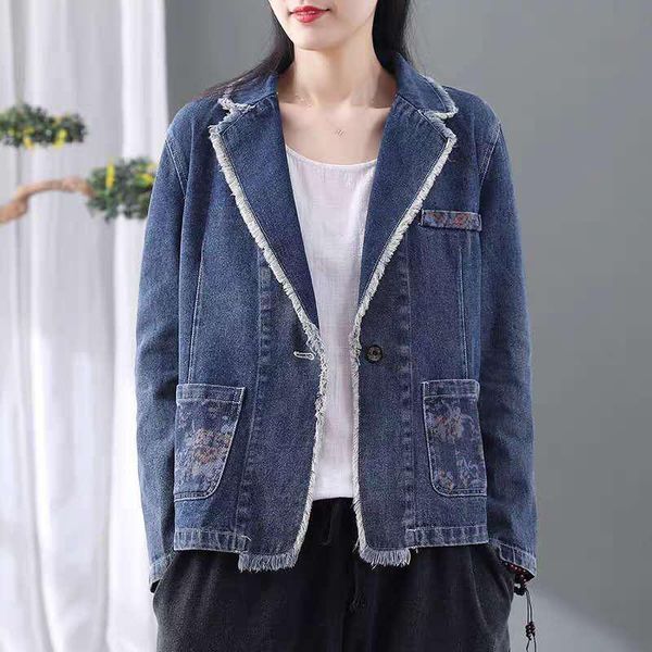 women denim jacket outwear lapel pockets loose fashion female street spring autumn b01221339 women's jackets, Black;brown
women denim jacket outwear lapel pockets loose fashion female street spring autumn b01221339 women's jackets, Black;brown