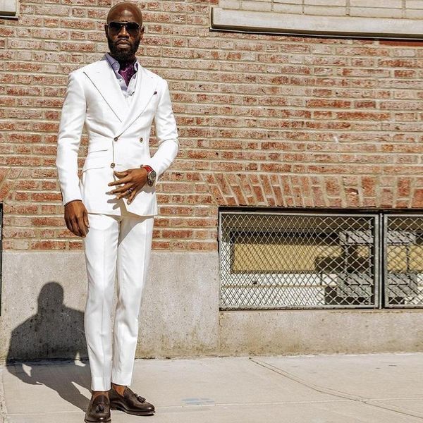 men's suits & blazers slim fit white mens suit two pieces double breasted wedding tuxedos custom made business clothing (jacket+pants), White;black
men's suits & blazers slim fit white mens suit two pieces double breasted wedding tuxedos custom made business clothing (jacket+pants), White;black