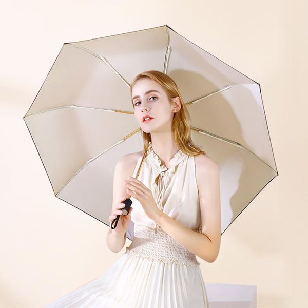 umbrellas three-folding umbrella woman and lady windproof golden pure color simple style uv protection parasol
umbrellas three-folding umbrella woman and lady windproof golden pure color simple style uv protection parasol