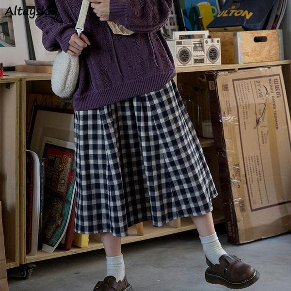 skirts women baggy retro classic plaid mid-calf navy blue japanese young school girls female skirt all-match leisure fashionable, Black
skirts women baggy retro classic plaid mid-calf navy blue japanese young school girls female skirt all-match leisure fashionable, Black