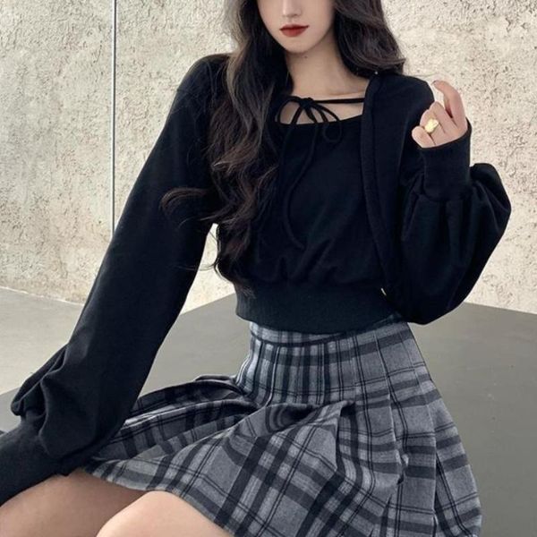 women's hoodies & sweatshirts korea high street slim abstinence cotton pullover tender offiec lady all-match autumn fake tw, Black
women's hoodies & sweatshirts korea high street slim abstinence cotton pullover tender offiec lady all-match autumn fake tw, Black