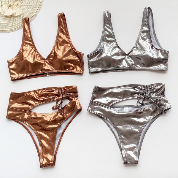 2021 shiny pu faux leather high waist swimsuit women swimwear female bikini set hollow out bather bathing suit swim ladying
2021 shiny pu faux leather high waist swimsuit women swimwear female bikini set hollow out bather bathing suit swim ladying