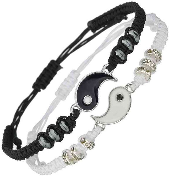 tai chi yin yang couple alloy pendant diamond braided adjustable braid chain matching lover bracelets, Golden;silver
tai chi yin yang couple alloy pendant diamond braided adjustable braid chain matching lover bracelets, Golden;silver