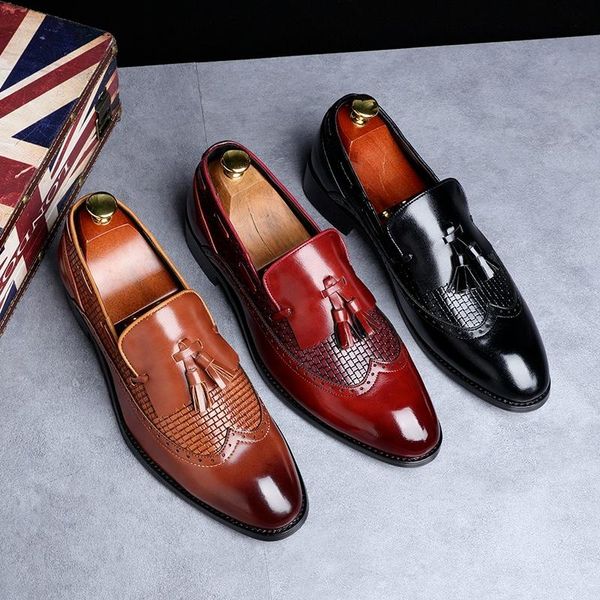 dress shoes fashion european and american style large size youth men's with tassel pointed toe 2021, Black
dress shoes fashion european and american style large size youth men's with tassel pointed toe 2021, Black