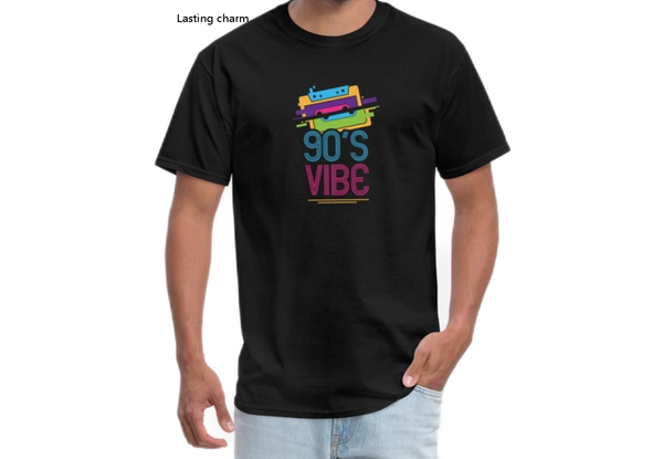 men's t-shirts lasting charm retro aesthetic 90's vibe vintage t-shirt, White;black
men's t-shirts lasting charm retro aesthetic 90's vibe vintage t-shirt, White;black