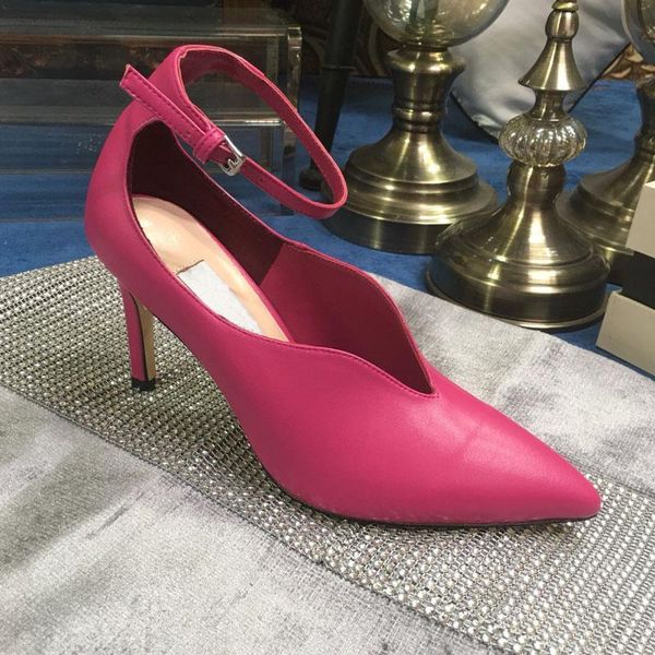 woman pumps fashion party style genuine leather heels women pointed toe shoes dress, Black
woman pumps fashion party style genuine leather heels women pointed toe shoes dress, Black