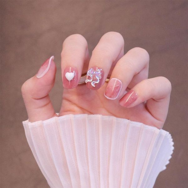 false nails 24pcs pink heart shape wear short paragraph fashion manicure patch save time wearable nail fa, Red;gold
false nails 24pcs pink heart shape wear short paragraph fashion manicure patch save time wearable nail fa, Red;gold