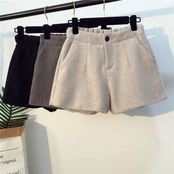 women's shorts autumn winter high waist wide leg woolen women khaki apricot black short pants warm a-line femme j59, White;black
women's shorts autumn winter high waist wide leg woolen women khaki apricot black short pants warm a-line femme j59, White;black