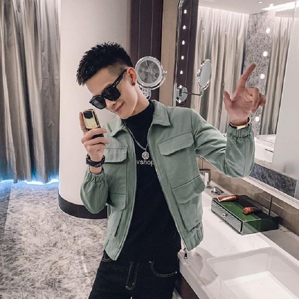 men's jackets multi-pocket tooling jacket korean style slim casual spring and autumn streetwear clothing outerwear, Black;brown
men's jackets multi-pocket tooling jacket korean style slim casual spring and autumn streetwear clothing outerwear, Black;brown