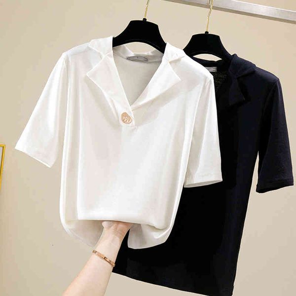 women's t-shirt fashion women chic suit v-neck tee shirt femme loose short sleeve womens summer t shirts white black clothes
women's t-shirt fashion women chic suit v-neck tee shirt femme loose short sleeve womens summer t shirts white black clothes