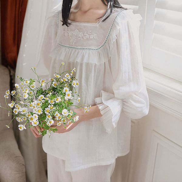 Women Princess Style Lace Ribbon Pajama Sets.Tops+Pants.Vintage Embroidered Pyjamas Suit.Lady Girls Royal Style Home Sleepwear, Dress
Women Princess Style Lace Ribbon Pajama Sets.Tops+Pants.Vintage Embroidered Pyjamas Suit.Lady Girls Royal Style Home Sleepwear, Dress
