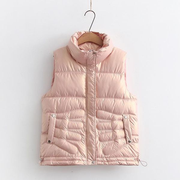 women's vests stand collar solid color vest for women in autumn and winter 2021 fashion loose warmth, Black;white
women's vests stand collar solid color vest for women in autumn and winter 2021 fashion loose warmth, Black;white