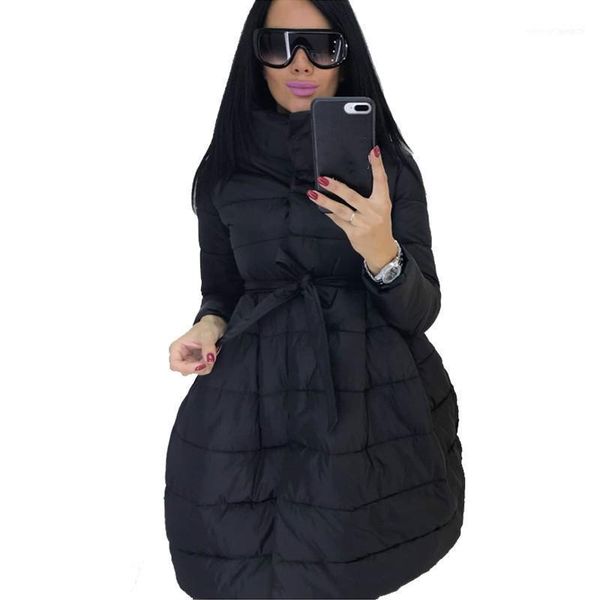 women's down & parkas winter coat women skirt parka fashion bowknot waist medium long stand collar cotton padded warm jacket chaqueta m, Black
women's down & parkas winter coat women skirt parka fashion bowknot waist medium long stand collar cotton padded warm jacket chaqueta m, Black
