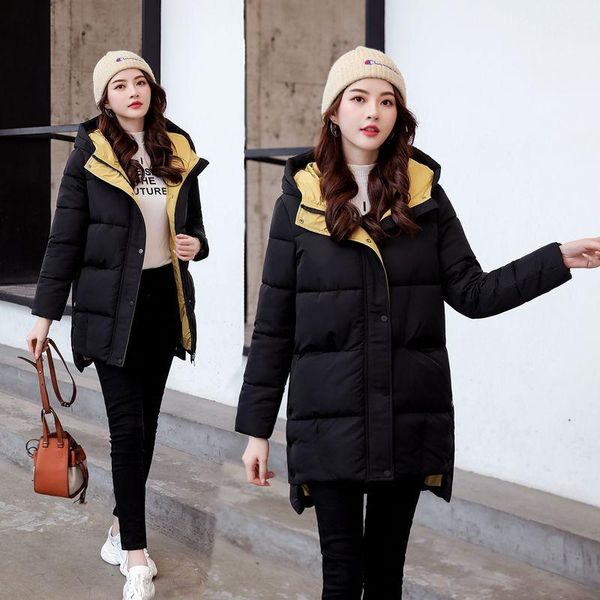 women filling cotton hooded long jacket autumn and winter casual style woman parkas female coats women's down &, Black
women filling cotton hooded long jacket autumn and winter casual style woman parkas female coats women's down &, Black